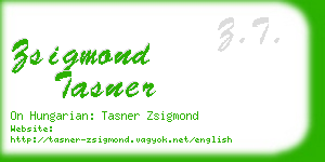 zsigmond tasner business card